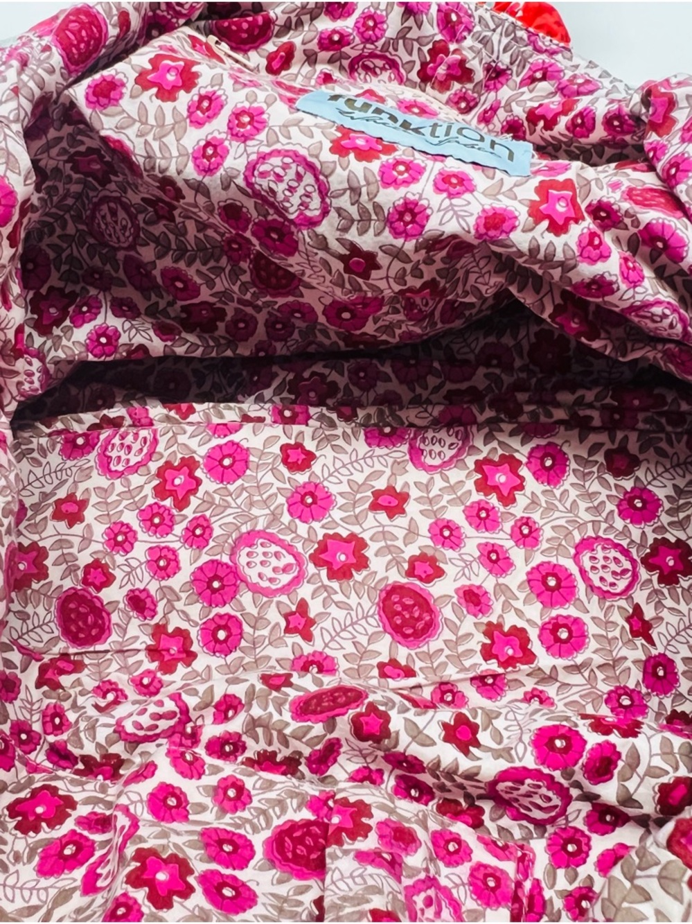 FUNKTION White Label‎ Patchwork Ruffle Tote Bag Floral Boho Cotton Shoulder Bag - Picture 8 of 10